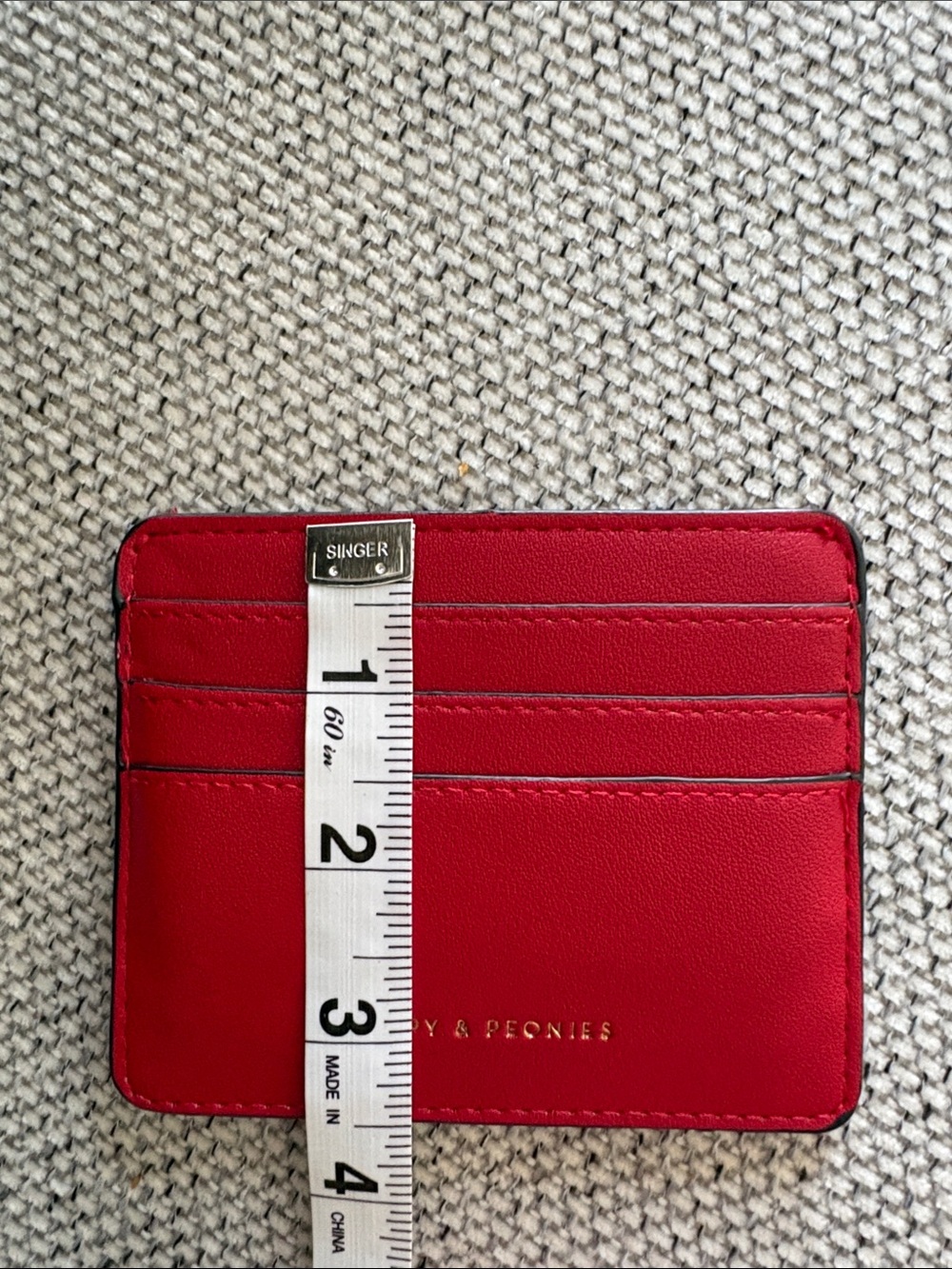 Poppy & Peonies Red Slim Card & Key Holder - Picture 9 of 9